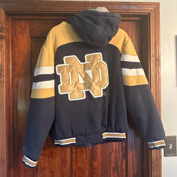Vintage Notre Dame Navy and Gold Hooded Jacket - Picture 3 of 4